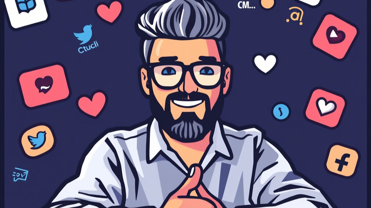 Illustration representing social media engagement across platforms